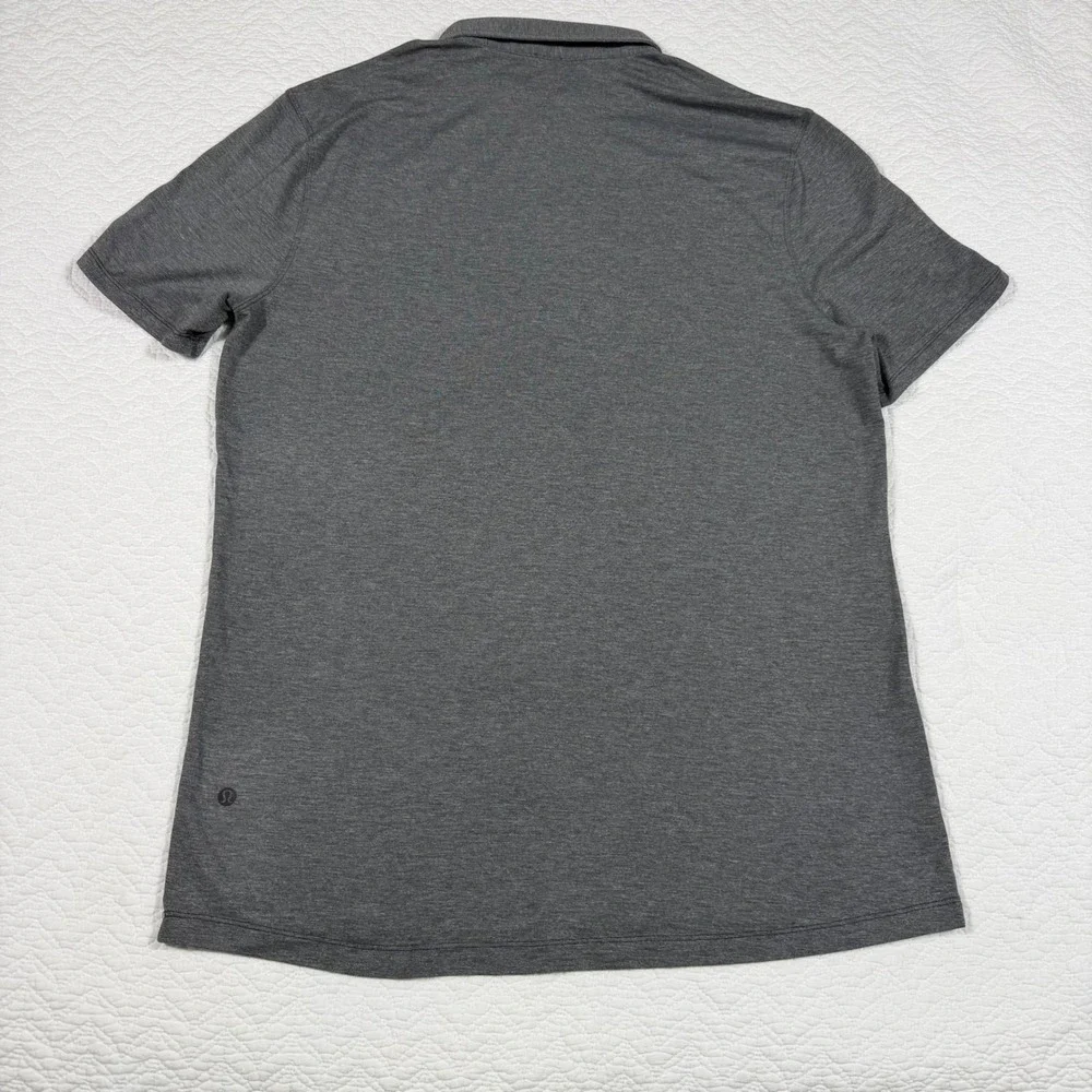 Lululemon‎ Evolution Polo Mens Short Sleeve Shirt XL Heathered Gray GUC